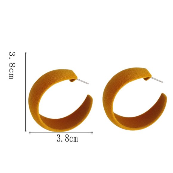 💙💕Last one Sterling Silver Velvet Fabric Earring - Picture 3 of 10